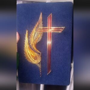 String Art Vintage Signed Cross And Flame Newman's Wire Art